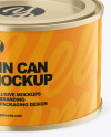 Glossy Tin Can Mockup