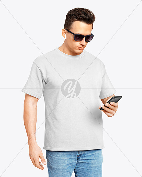 Man in a T-Shirt Mockup