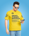 Man in a T-Shirt Mockup