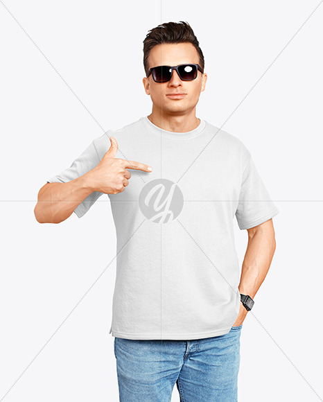 Man in a T-Shirt Mockup