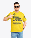 Man in a T-Shirt Mockup