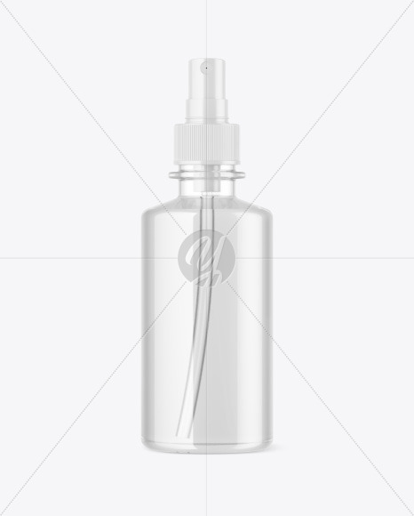 Clear Plastic Spray Bottle Mockup