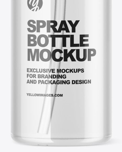 Clear Plastic Spray Bottle Mockup