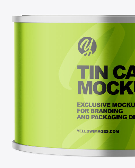 Metallic Tin Can Mockup