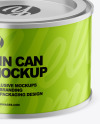 Metallic Tin Can Mockup