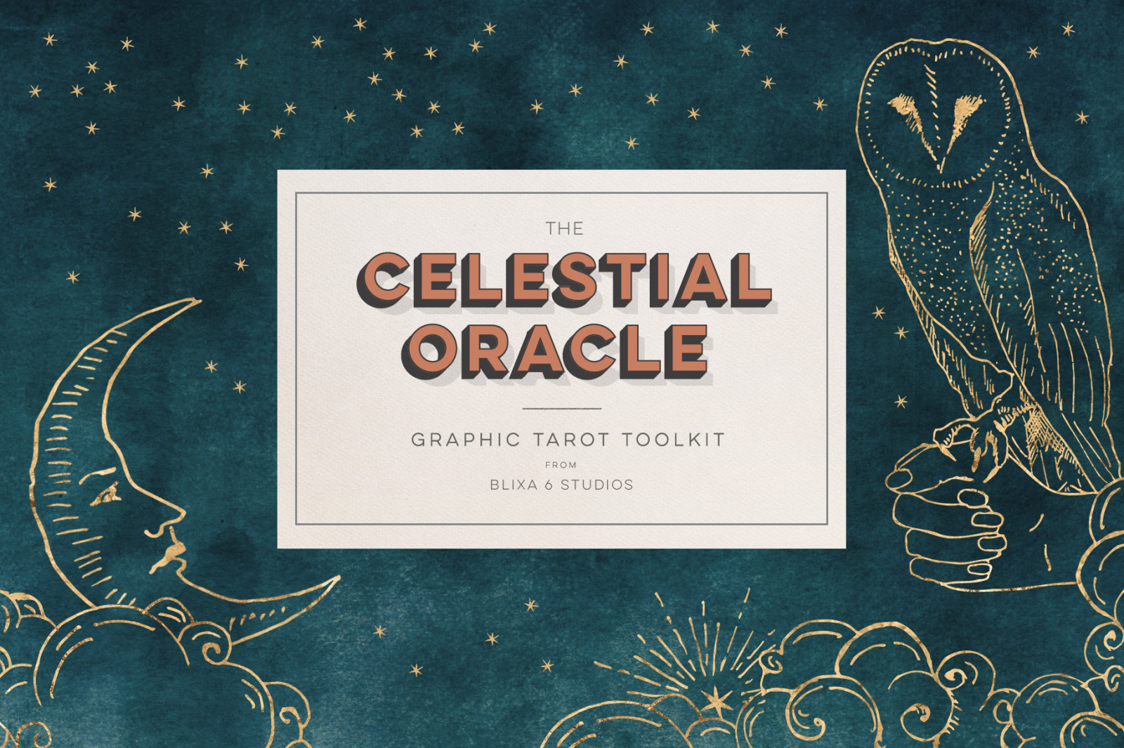 The Celestial Oracle Graphic Tarot Clipart Vector Kit