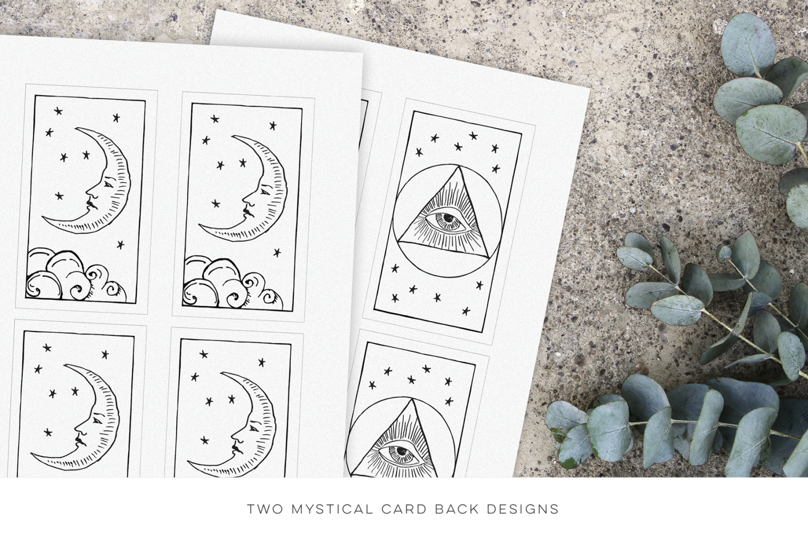 The Celestial Oracle Graphic Tarot Clipart Vector Kit