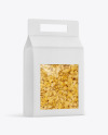 Kraft Box with Corn Flakes Mockup