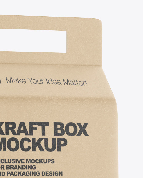 Kraft Box with Corn Flakes Mockup