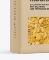 Kraft Box with Corn Flakes Mockup