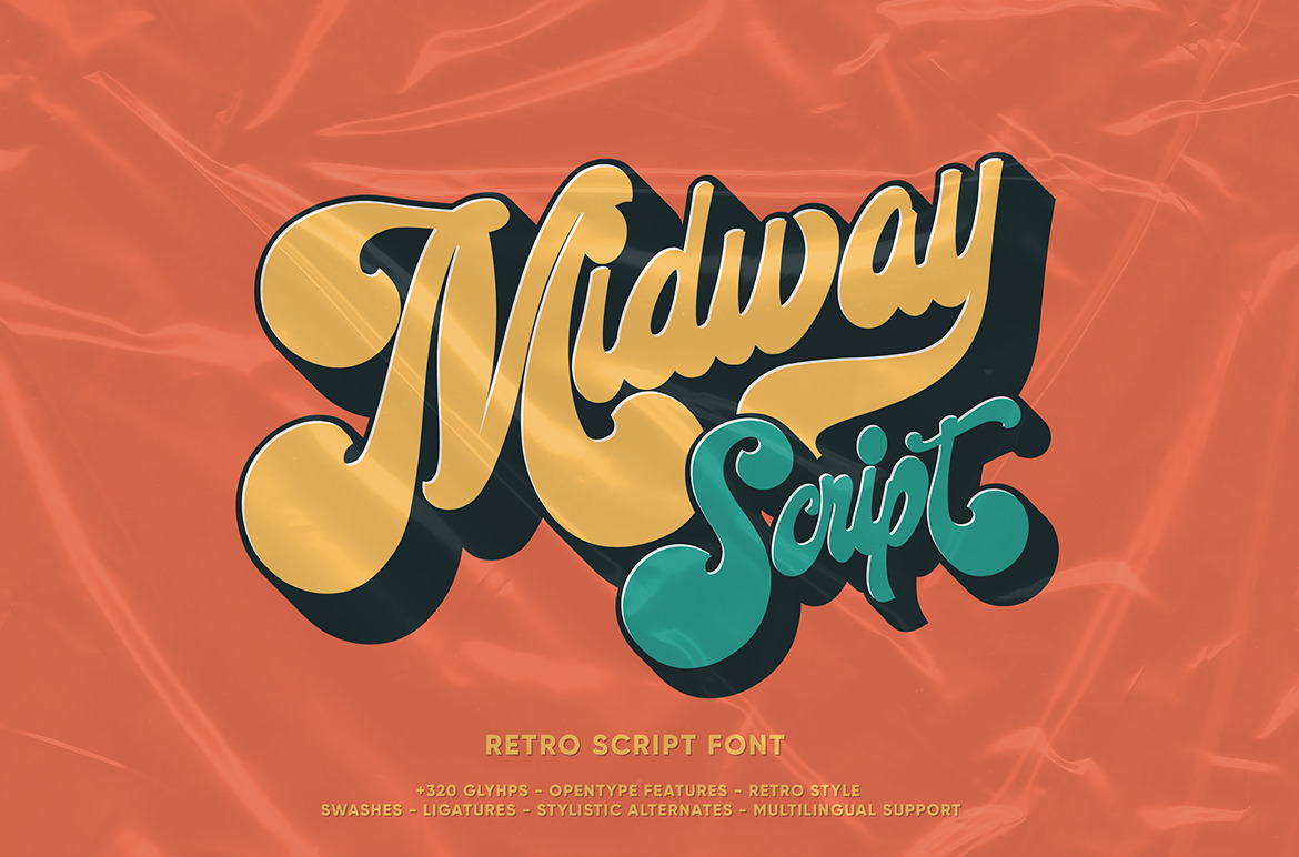 Midway | Retro Script Font