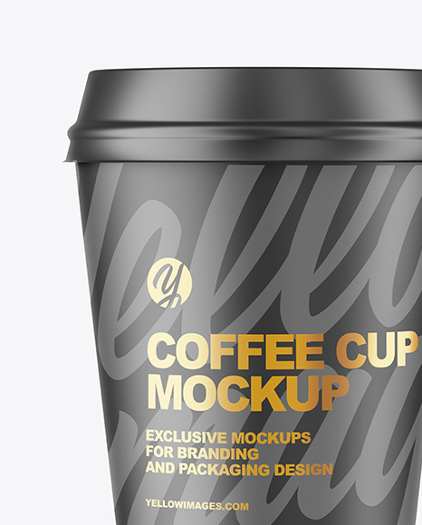 Cofee Cup With Beans Mockup