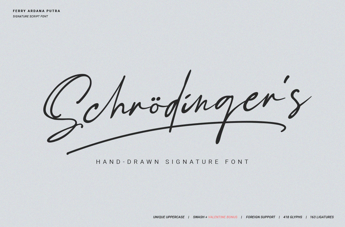 Schrödinger&#039;s | Signature Font