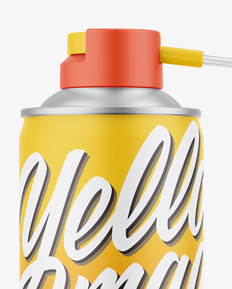 Matte Spray Can Mockup