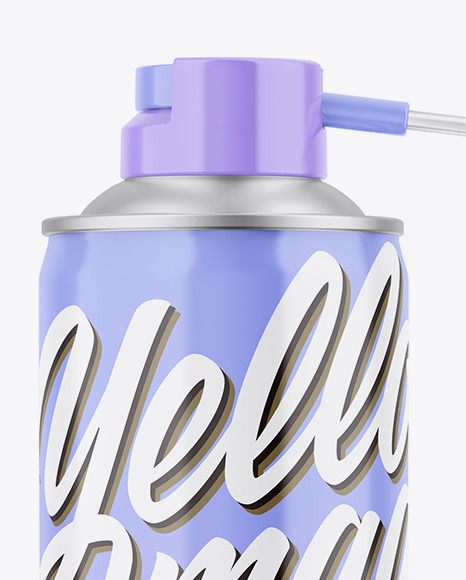 Glossy Spray Can Mockup