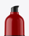 Glossy Cosmetic Bottle with Pump Mockup