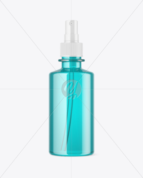 Colored Plastic Spray Bottle Mockup