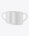 Two Glossy Mugs Mockup