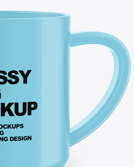 Two Glossy Mugs Mockup