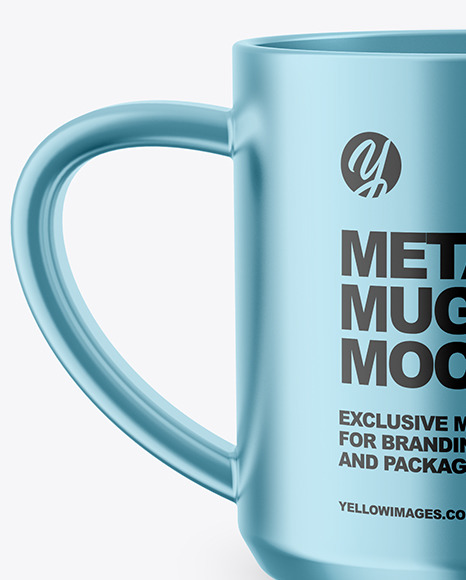 Two Metallic Mugs Mockup