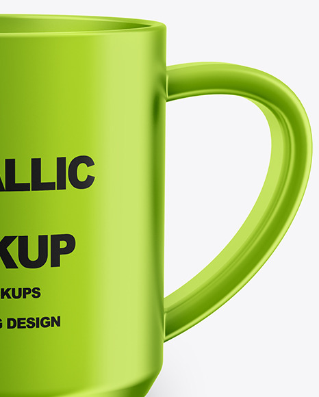 Two Metallic Mugs Mockup