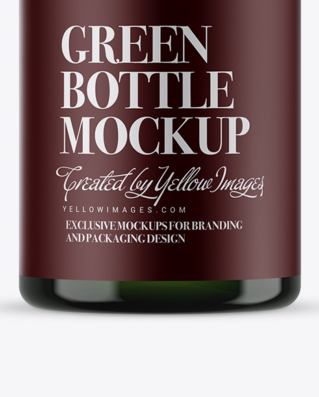 Green Plastic Bottle Mockup