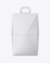 Textured Matte Square Carton Box Mockup - Front View