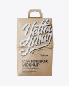 Kraft Square Carton Box Mockup - Front View