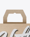 Textured Kraft Square Carton Box Mockup - Front View