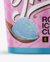 Matte Ice Cream Cup Mockup - Front View