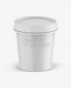 Matte Ice Cream Cup Mockup (High-Angle Shot)