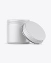 50ml Open Round Tin Box with Matte Finish Mockup - Front View