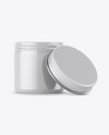 50ml Open Round Tin Box with Glossy Finish Mockup - Front View