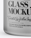 Frosted Glass Cosmetic Jar Mockup - Front View