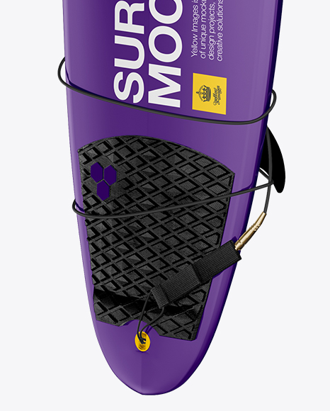 Glossy Surfboard Mockup - Half Side View