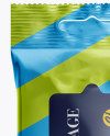 Metallic Wet Wipes Pack Mockup - Front View