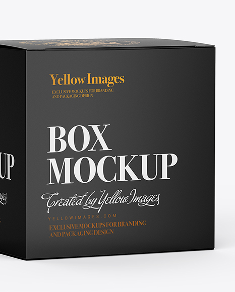 Paper Box Mockup - Half Side View