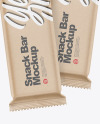 Two Kraft Snack Bars Mockup