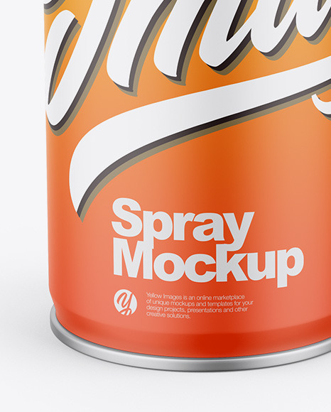 Matte Spray Can Mockup