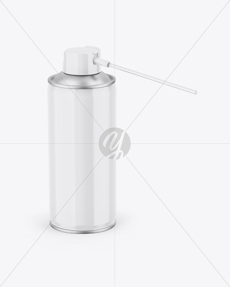 Glossy Spray Can Mockup