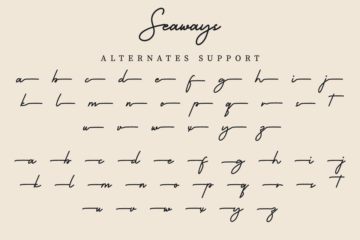 Seaways Script Font Seaways Script Font