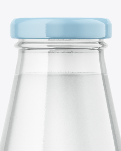 Clear Glass Water Bottle Mockup