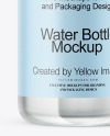 Clear Glass Water Bottle Mockup