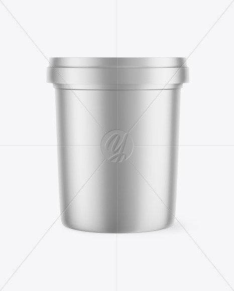 Metallic Ice Cream Cup Mockup