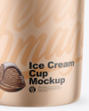 Metallic Ice Cream Cup Mockup