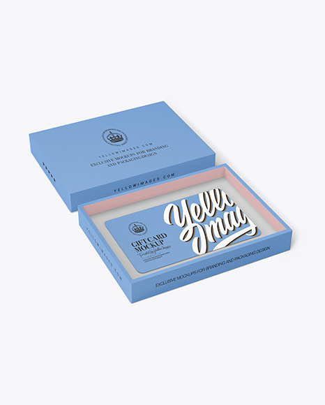 Gift Card in a Box Mockup