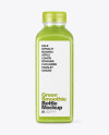 Green Smoothie Bottle with Condensation Mockup