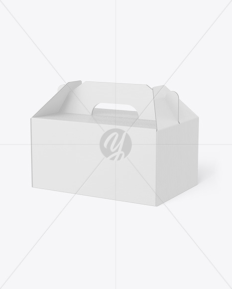 Cardboard Box w/ Handle Mockup