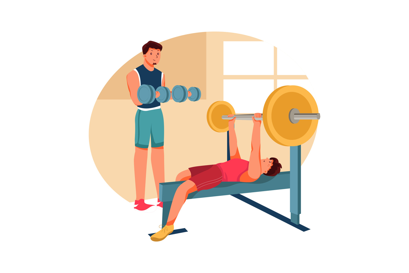 M318_ Fitness at home Illustrations