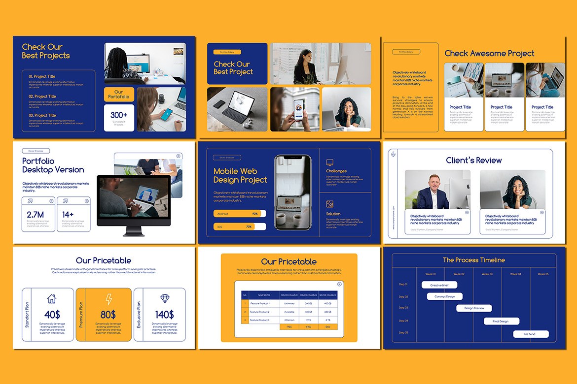 Narrow PowerPoint Business Presentation